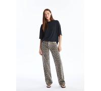 Dexia Oversized Ecru Top With Crew Neck And Short Sleeves In Black Black