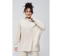 Dexia Structured Modal Blend Funnel Neck Sweatshirt In Stone Stone