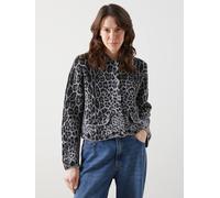 Dexia Stylish Versatile Leopard Print Cardigan In Black Black