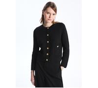 Dexia Women's Elegant Button-Up Knitted Cardigan & Jumper in Black | Size: Large Dexia Black L
