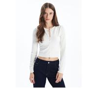Dexia Women's Elegant White Cardigan with Refined Details | Size: Large Dexia White L