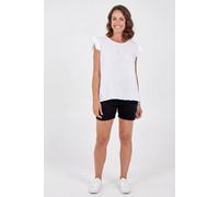 Dexia Women's Linen-Look Viscose Top with Frill Sleeves in White Dexia White One Size