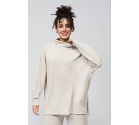 Dexia Women's Structured Modal Blend Funnel Neck Sweatshirt in Stone | Size: XL Dexia Stone XL