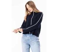 Dexia Women's Turtleneck Jumper with Striped Detail in Navy | Size: Small Dexia Navy S