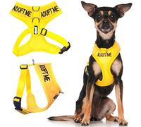 Dexil ADOPT ME (I Need A New Home) Yellow Colour Coded Non-Pull Front and Back D Ring Padded and Waterproof Vest Dog Harness PREVENTS Accidents By Warning Others Of Your Dog In Advance (XS)