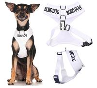 Dexil BLIND DOG White Colour Coded Non-Pull Front and Back D Ring Padded and Waterproof Vest Dog Harness PREVENTS Accidents By Warning Others Of Your Dog In Advance (XS)