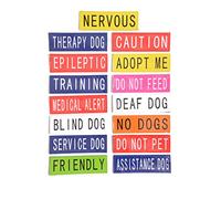 Dexil BLIND DOG White Patch Pair (Dog Has Limited/No Sight) Use on Tactical Power Harness (Large 16cmx5cm)