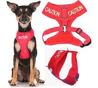 Dexil CAUTION (Do Not Approach) Red Colour Coded Non-Pull Front and Back D Ring Padded and Waterproof Vest Dog Harness PREVENTS Accidents By Warning Others Of Your Dog In Advance (XS)