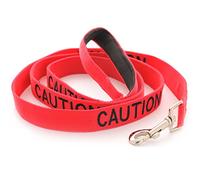 Dexil CAUTION (Do Not Approach) Red Warning Dog Colour Coded Luxury Padded Personalised 1.8m 6ft Lead Leash To Prevent Accidents or Incidents. Dog Award Winning