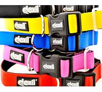 Dexil Elite Range Luxury Neoprene Padded Extra Strong Adjustable Large-XXL Pet Dog Collar (Liquorice Black, Large-XL 38-64cm x 30mm)