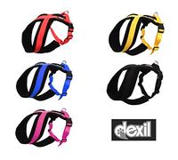 Dexil Elite Range Ultra Comfort Strong Padded Luxury Crossover Dog Harness (Medium Black)
