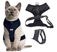 Dexil Luxury Cat Harness Padded and Water Resistant (Black S-M)