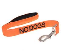 Dexil NO DOGS (Not good with other dogs) Orange Colour Coded 60cm 1.2m 1.8m Luxury Neoprene Padded Handle Dog Leads PREVENTS Accidents By Warning Others Of Your Dog In Advance (60cm)