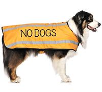 Dexil NO DOGS (Not good with other dogs) Orange Colour Coded S M L Reflective Waterproof Fleece Lined Warm Dog Coats PREVENTS Accidents By Warning Others Of Your Dog In Advance (L-XL)
