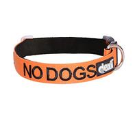 Dexil NO DOGS (Not good with other dogs) Orange Colour Coded S-M L-XL Dog Collars PREVENTS Accidents By Warning Others Of Your Dog In Advance (S-M)