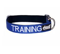 Dexil TRAINING (Dog In Training/Do Not Disturb) Blue Colour Coded S-M L-XL Dog Collars PREVENTS Accidents By Warning Others Of Your Dog In Advance (S-M)