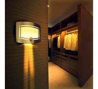 DEXIN Wall Lamp Light Sconces, Aluminum LED Motion Sensor Sconce Battery Powered Adjustable Brightness,Stick-on Anywhere for Stairs, Bedrooms, Landings, Children’s Room,Infants Nursery, Kitchen