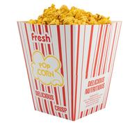 DEXLO Large Fresh Popcorn Boxes Pack of 200, 130oz Paper Popcorn Containers, Red and White Movie Popcorn Boxes for Cinema Nights, Parties, Events, Concessions and Snack Serving