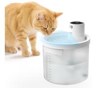 Dexmary Cat Water Fountain Cordless, 4000mAh Battery Operated, 2.2 L/77 oz Cat Fountains for Drinking, Wireless Water Fountains for Cats Indoor, Pet Water Fountain with Sensor, Multi-Filtration