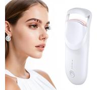 Dexmary Heated Lash Curler for Natural Lashes, 2-Level Adjustable Electric Eyelash Curler, 10s Fast Heating Eyelash Curler Heated for a Natural, Long-Lasting Curl, White