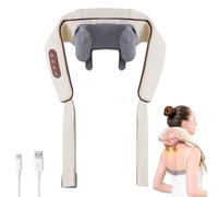 Dexmary Neck and Shoulder Massager with Heat, 6D Shiatsu Deep Tissue Massager for Pain Relief, Cordless Kneading Massager for Muscle Soreness in Back, Leg & Shoulder