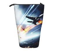 DEXNEL Airplane Cute Standing Pencil Holder,Telescopic Pouch Pop Up Bag,Stationery Box for Students,Girls,Boys