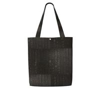 DEXNEL Ancient Egyptian Hieroglyph Canvas Medium Tote Bag, Reusable Shopping Bag With Snap Closure System, Reusable Grocery Bags