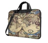 DEXNEL Ancient Map World Globe Print Retro Vintage Laptop Bag Durable Shockproof Computer Briefcase For Work Birthday Gift Idea