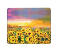 DEXNEL Beautiful Sunflower Field Sunset Non-Slip Rubber Base Mouse Pad With Lock Edge, Large Extended Desk Mat For Enhanced Game Work