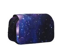 DEXNEL Blue & Purple Galaxy Printing Pencil Case for Pencils, Handy Storage Box for Watercolor Pens Or Markers