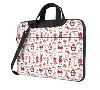 DEXNEL Christmas Santa Claus Print Retro Vintage Laptop Bag Durable Shockproof Computer Briefcase For Work Birthday Gift Idea