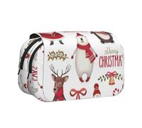 DEXNEL Christmas Santa Claus Printing Pencil Case for Pencils, Handy Storage Box for Watercolor Pens Or Markers