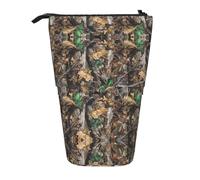 Dexnel Cold Tree Camouflage Cute Standing Pencil Holder,Telescopic Pouch Pop Up Bag,Stationery Box for Students,Girls,Boys