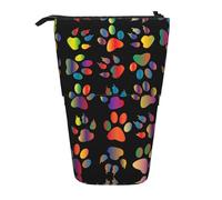 DEXNEL Colorful Dog Paw Cute Standing Pencil Holder,Telescopic Pouch Pop Up Bag,Stationery Box for Students,Girls,Boys