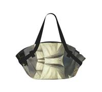 DEXNEL Cool Pirate Ship 2-in-1 Convertible Picnic Tote Bag, 37'' Waterproof Printed Round Mat for Beach Camping and Travel