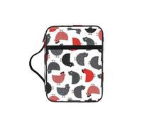 DEXNEL Creative Cartoon Chicken Printed Bible Storage Organizer, Portable Scripture Carrier, Religious Gift Case for Women