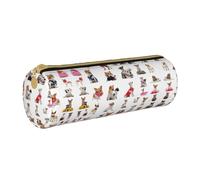 DEXNEL Cute Chihuahua Pug Pattern School Pencil Case,Zipper Pens Holder,Elegant Practical Pencils Pouchs for Boys Girls Gift