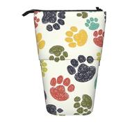 DEXNEL Cute Colorful Dog Paw Cute Standing Pencil Holder,Telescopic Pouch Pop Up Bag,Stationery Box for Students,Girls,Boys