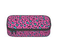 DEXNEL Cute Leopard Portable School Pen Bag with Zipper,High Capacity Sturdy Multifunctional Pencil Case for Kids