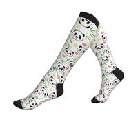 Dexnel Cute Panda Bamboo Star Compression Socks For Men Women 20-30 Mmhg Compression Socks For Sports Support Socks