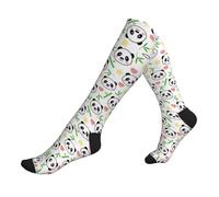 Dexnel Cute Panda Bamboo Star Compression Socks For Men Women 20-30 Mmhg Compression Socks For Sports Support Socks