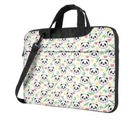 DEXNEL Cute Panda Bamboo Star Print Retro Vintage Laptop Bag Durable Shockproof Computer Briefcase For Work Birthday Gift Idea
