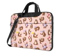DEXNEL Cute Sloth Print Retro Vintage Laptop Bag Durable Shockproof Computer Briefcase For Work Birthday Gift Idea