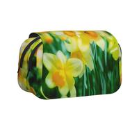 Dexnel Daffodil Flower Printing Pencil Case for Pencils, Handy Storage Box for Watercolor Pens Or Markers