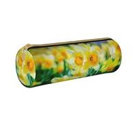 Dexnel Daffodil Flower School Pencil Case,Zipper Pens Holder,Elegant Practical Pencils Pouchs for Boys Girls Gift