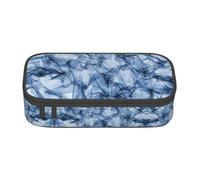 DEXNEL Dark Blue Marble Portable School Pen Bag with Zipper,High Capacity Sturdy Multifunctional Pencil Case for Kids