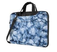 DEXNEL Dark Blue Marble Print Retro Vintage Laptop Bag Durable Shockproof Computer Briefcase For Work Birthday Gift Idea