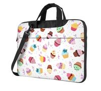 DEXNEL Delicious Cupcakes Print Retro Vintage Laptop Bag Durable Shockproof Computer Briefcase For Work Birthday Gift Idea