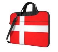 DEXNEL Denmark Danish Flag Print Retro Vintage Laptop Bag Durable Shockproof Computer Briefcase For Work Birthday Gift Idea