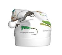 Dexnel Different Types Of Lizard Printing Winter Warm Caps 1 Pieces Unisex Gifts Xmas Adult Holiday Christmas Tree Decoration Santa Hat